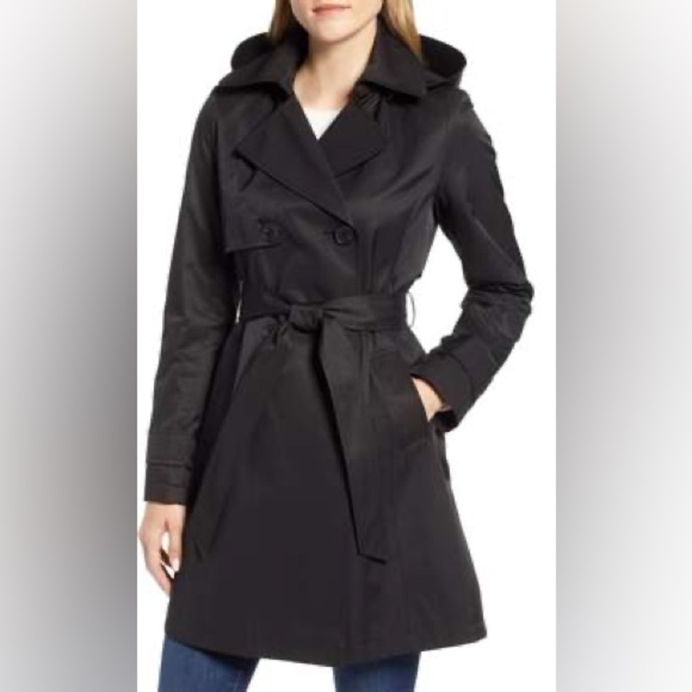 Halogen Trench Coat w/Removeable Hood
